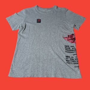 Air Jordan JUMPMAN T Shirt Mens Small Gray Red Black Logo Short Sleeve Graphic